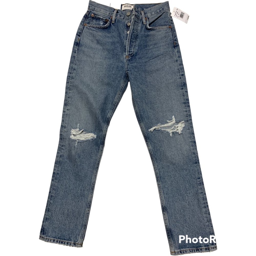 NWT / Agolde Riley High-Rise Straight-Leg Crop Jeans (Size 24)